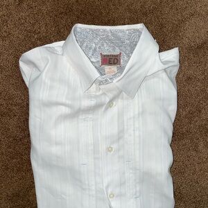 Red White Casual Button Down Shirt